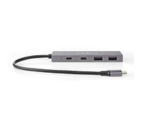 Nedis Hub USB UHUBU3450AT USB 3.2 Gen 2 (3.1 Gen 2) Type-C 10000 Mbit/s Anthracite