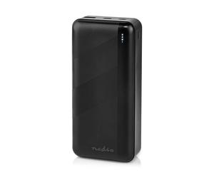 Nedis UPBK65W30000BK banque d'alimentation électrique Lithium Polymère (LiPo) 32000 mAh Noir