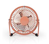NEDIS Ventilateur de table | Alimenté par USB | Diamètre: 100 mm | 3 W | 1 vitesse 1,00 m Rose vintage