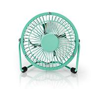 NEDIS Ventilateur de table | Alimenté par USB | Diamètre : 100 mm | 3 W | 1 vitesse 1,00 m Turquoise