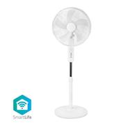 Nedis Ventilateur intelligent Wi-Fi Autonome 40cm Blanc