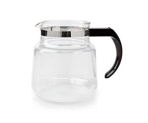 Nedis Verseuse de rechange en verre pour modèles Moccamaster K et KB, capacité de 1,2 l, poignée noire, convient pour Douwe Egberts Excellent 10s - Passe au lave-vaisselle mais lavage à la main