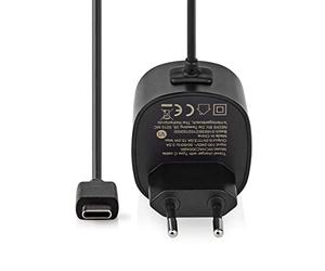 Nedis WCHAC300ABK Chargeur Secteur | 3,0 A | Câble Fixe | USB-CTM | Noir