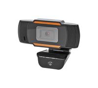 Nedis Webcam USB Full HD 1080p Grand-angle avec Microphone Intégré Noir / Orange