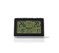 Nedis WEST400BK Station Météo Capteur sans Fil Réveil Prévisions Météorologiques