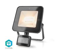 Projecteur smartlife noir avec detecteur wifi 20w ip65 Nedis WIFILOFS20FBK