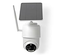 NEDIS Caméra WiFi PTZ extérieure FULL HD 1080P autonome avec panneau solaire - Vision nocturne et capteur de mouvement
