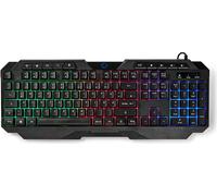 Nedis Wired Gaming Keyboard - USB Type-A - touches à membrane - LED - QWERTY - disposition DE - alimentation par USB - longueur du câble d'alimentation : 1.30 m - Multimédia