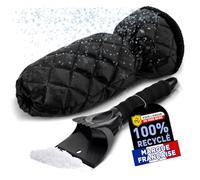 nedit Grattoir Pare Brise Voiture avec Gant Intégré (Noir) - Raclette Glace Voiture - Gratte Pare Brise Voiture - Haute Qualité - Efficacité Garantie