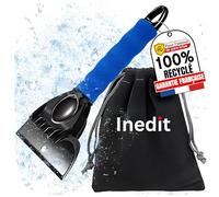 nedit Grattoir Pare Brise Voiture + Sac de Rangement Offert - Raclette Pare Brise Voiture - Gratte Pare Brise Voiture - EFFICACITÉ (Bleu)