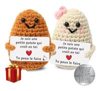 nedit Patate avec Message Positif - Idée Cadeau Original [Société Française] Cadeau Noël et Anniversaire Femme/Homme/Ado/Enfants - Patate Tricotée pour la Confiance en Soi - Gadget Insolite Rigolo