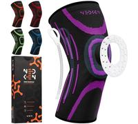 NeDKeN Genouillère - Genouillère de Compression, Orthèse de Soutien et Stabilisateur Ligamentaire pour le Sport, Genou, Ménisque, Douleur au Genou, Articulaire (Violet, S)