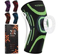 NeDKeN Genouillère - Genouillère de Compression, Orthèse de Soutien et Stabilisateur Ligamentaire pour le Sport, Genou, Ménisque, Douleur au Genou, Articulaire (Vert, S)