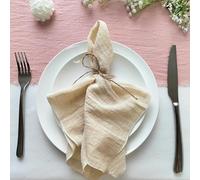 NEDLON 100PCS Terracotta Sewing Cloth Napkins 30x30cm Cotton Fabric Serviette Gauze Table Towels Wedding Decoration