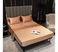 NEDLON Drap-Housse en Soie de mûrier, avec Bande élastique, Housse de Matelas réglable antidérapante pour lit Simple, Double, King, Queen
