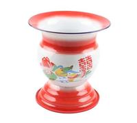 NEDLON Pot De Chambre en Acier Émaillé, Crachoir Toilettes Portatives avec Couvercles, Pots De Chevet pour Les Femmes Enceintes Unisexes Âgées (Color : D)