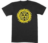Neds Atomic Dustbin T Shirt Yellow Classic Band Logo Official Mens Black Manches Courtes(X-Large)