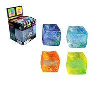 Nee Cube Squishy Toys Anti Stress Sensory Squeeze Toy for Relieving Anxious Stress Toys Doh - Squishy Fidget with Particle Sensory Toy for Adults Office Autism Anxiety Relief Gift (B5 4PCS, 5.5cm)