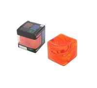 Nee Cube Squishy Toys Anti Stress Sensory Squeeze Toy for Relieving Anxious Stress Toys Doh, Squishy Fidget with Particle Sensory Toy Doh, Adults Office Autism Anxiety Relief Gift (B2 Orange, 5.5cm)