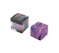 Nee Doh Cube Squishy Toys, Anti Stress Sensory Squeeze Toy, Relieving Anxious Stress Toys, Squishy Fidget with Particle Sensory Toy for Adults Office, Autism Anxiety Relief Gift(B4 Purple,5.5cm)