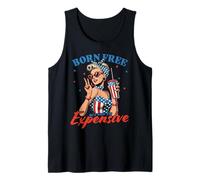 Née libre mais maintenant je suis chère Retro USA Girl le 4 juillet Débardeur