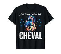 Née pour faire du Cheval Cavalière Equitation Femme Fille T-Shirt