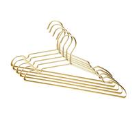 NEECS Lot de 5/10 cintres dorés Mats en Alliage d'aluminium pour vêtements, antidérapants, pour Robe, Serviette, Manteau, Garde-Robe, Organisateur (Couleur : Or B, Taille : 10 pièces)