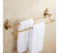 NEECS Toilettes, Porte-Serviettes De Style Européen, Porte-Serviettes Double Antique Tout en Cuivre, Barre À Serviettes À Double Tige De Salle De Bain/50Cm