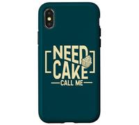 Need Cake Call Me Funny Pâtissier Chef Coque pour iPhone X/XS
