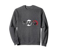 Need for Speed Cars Racing Compteur de Vitesse Graphique Sweatshirt, Unisexe pour Adultes, Chiné Foncé, M