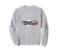 Need for Speed Cars Racing Compteur de Vitesse Graphique Sweatshirt, Unisexe pour Adultes, Gris Chiné, S