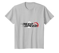 Need for Speed Cars Racing Compteur de Vitesse Graphique T-Shirt, Enfant, Argent, 8 Ans