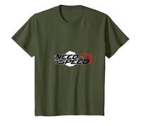 Need for Speed Cars Racing Compteur de Vitesse Graphique T-Shirt, Enfant, Olive, 6 Ans