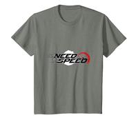 Need for Speed Cars Racing Compteur de Vitesse Graphique T-Shirt, Enfant, Vert Kaki chiné, 8 Ans