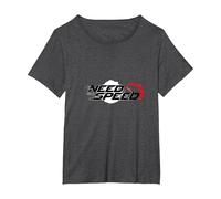 Need for Speed Cars Racing Compteur de Vitesse Graphique T-Shirt, Femme Grandes Tailles, Chiné Foncé, 2X