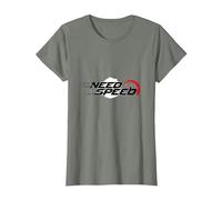 Need for Speed Cars Racing Compteur de Vitesse Graphique T-Shirt, Femme, Vert Kaki chiné, XS