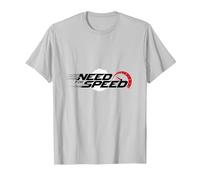Need for Speed Cars Racing Compteur de Vitesse Graphique T-Shirt, Homme, Argent, 3XL