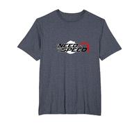 Need for Speed Cars Racing Compteur de Vitesse Graphique T-Shirt, Homme Grandes Tailles, Bleu Chiné, 3X Tall