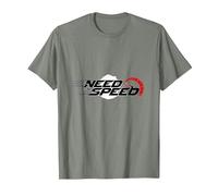 Need for Speed Cars Racing Compteur de Vitesse Graphique T-Shirt, Homme, Vert Kaki chiné, L