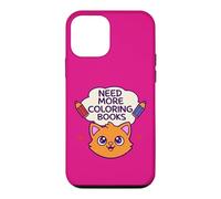 Need More Coloring Books Cute Cat & Colored Pencil Design Coque pour iPhone 12 Mini