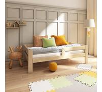 Need Sleep lit Montessori lit Enfant 90x180 cm avec barrière et sommier à Lattes lit bébé lit Bas lit Simple en Bois Fille Garcon fabriqué en Europe