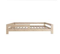 Need Sleep Montessori - Lit pour enfant - 120 x 190 cm - Avec protection anti-chute et sommier à lattes, lit junior - Pour enfant à partir de 2 ans - Basse - Pour filles et garçons - En bois