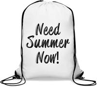 Need Summer Now Sac de gym décontracté avec cordon de serrage Inscription I Miss Good Weather Blanc