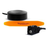 Need4Street Antenne DAB+ pour installation ultérieure de l'autoradio, connecteur Fakra, longueur du câble 250 cm, antenne de voiture avec amplificateur pour une meilleure réception