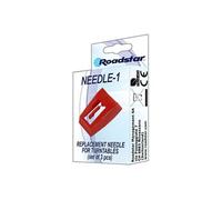 Roadstar Pack 3 Aiguilles Diamant de Rechange pour Platine Vinyle, Tete de Lecture de Remplacement pour Tourne-Disque, Gramophone, Durable, Couleur Rouge