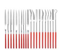Needle Files Set, Small Hand Files, 20X Precision Tools for Grinding, Polishing and Engraving, Carbon Steel Blades, Ergonomic Non-Slip Handles, (20 Pieces)