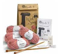 Needle It® Kit Tricot Echarpe Débutant Complet avec Aiguilles à Tricoter - Écharpe en Laine à Tricoter Soi-Même - Coffret Créatif, Idée Cadeau pour Tricoteuse (Terracotta)