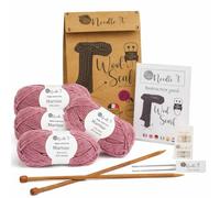 Needle It® Kit Tricot Écharpe Débutant Complet (Vieux rose) - Aiguilles et Laine Incluses - DIY Écharpe à Tricoter soi même - Idée Cadeau Originale - Made in France