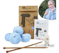 Needle It® Kit Tricot pour débutant Complet avec Aiguilles à Tricot - Écharpe en Laine à Tricoter soi-même - Idée Cadeau