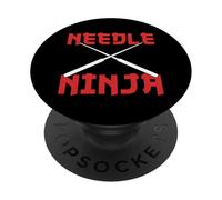 Needle Ninja Funny Sewing Craft Design PopSockets PopGrip Adhésif